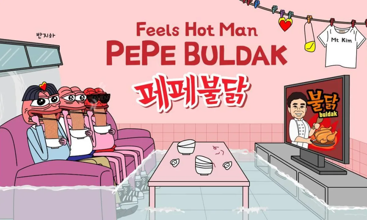 韩国K-Meme Pepe Buldak预售收入突破100万美元，并开设了特许经营店